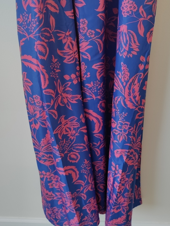 Maxi Sundress with Smocked Bust, Spaghetti Straps, Flowy A-Line Fit Size L - Picture 6 of 11